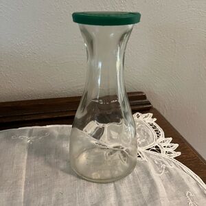 Stylish Glass Carafe with Green Lid